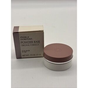 Merle Norman Powder Base Original Formula Cream Foundation Rose Beige .75 oz